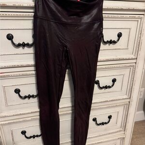 Spanx Dark Plum Shimmer Leggings
